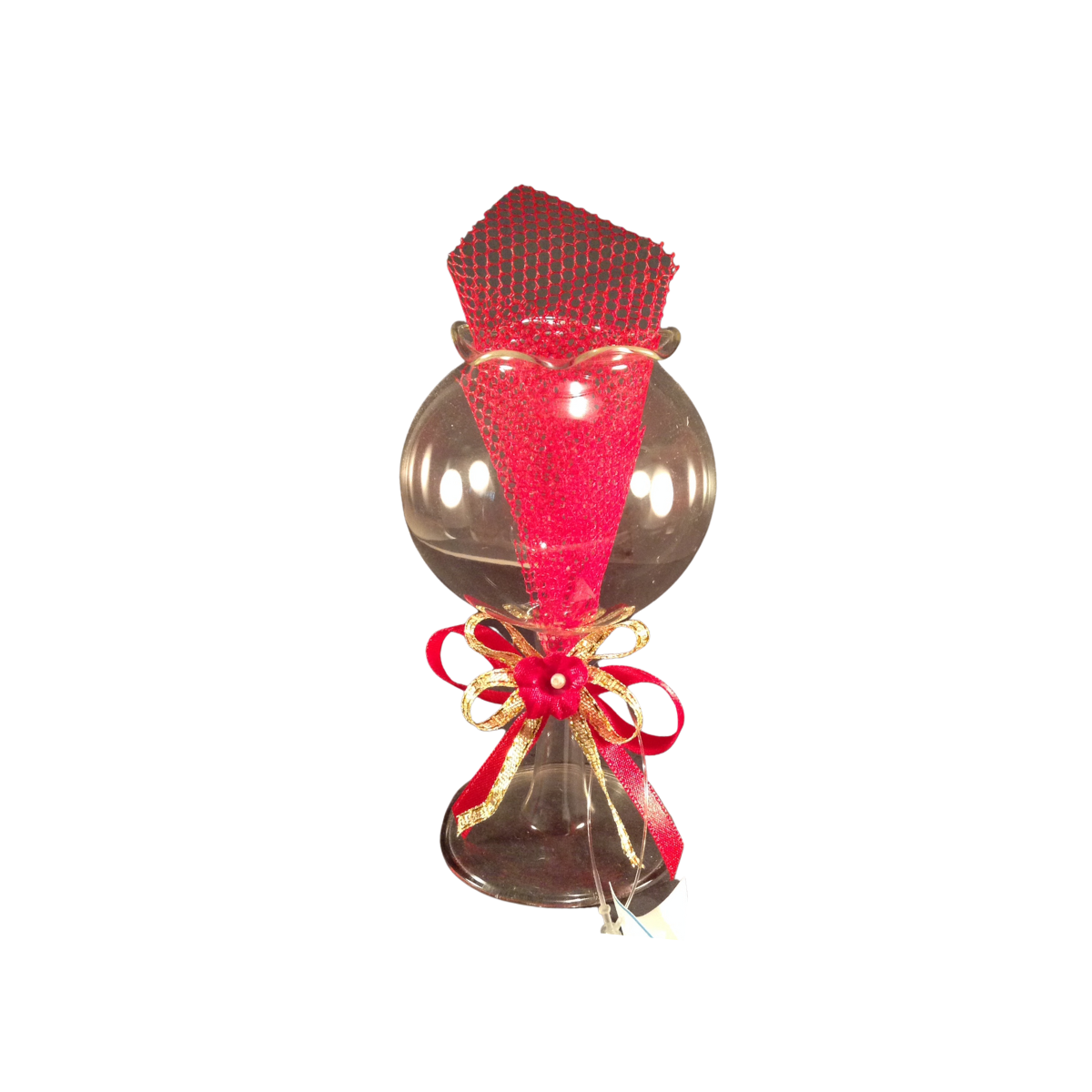 RED - CHAMPAGNE GLASS LONG STEM WEDDING SOUVENIR & GIVEAWAYS by LIMAN